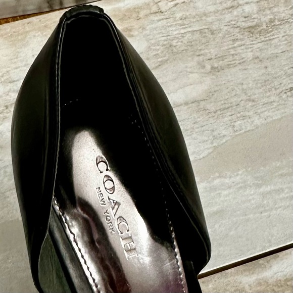Coach Women’s Sz 8 B Holmes Studded Point Toe Black Heels Pumps Shoes Goth Glam - Picture 3 of 16
